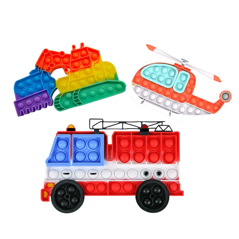 New Kids Anti Stress Sensory Fidget Toys Pack Set kit de Rainbow Silicone Bubble Fidget Poppers Push Pop Toy