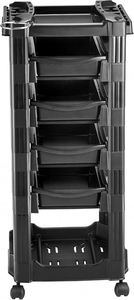 Chariot de Salon en Plastique à 4 Roues et 4 Tiroirs pour Coiffeurs, Barbiers, Salons de Beauté et de Tatouage - Écologique, Durable, Multifonctionnel - Product Image 2