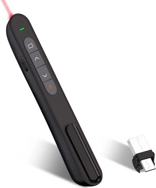 Multifunctional 2 in 1 2.4G Wireless USB Connection Laser Pointer Page Turning Pen for PPT Presentation Teaching Speech