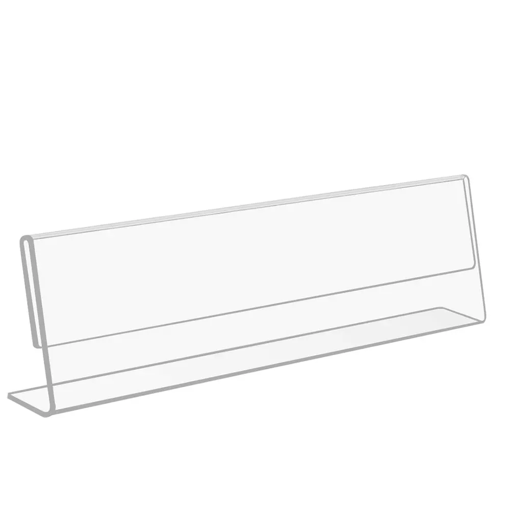 Porte-plaque d'immatriculation en plastique, affichage de Table personnalisé, support en acrylique, pour plaques nominatives, incliné à l'arrière