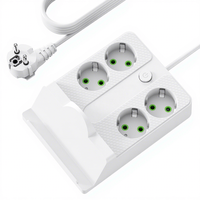 Multiprise USB avec charge sans fil, câble d'extension de 2 m, 10 A, conçue pour l'Indonésie et la Russie