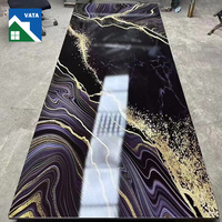 Panneau mural UV haute brillance en PVC à grain de marbre 1,22x2,44m pour villas et hôtels, vente en gros directe usine