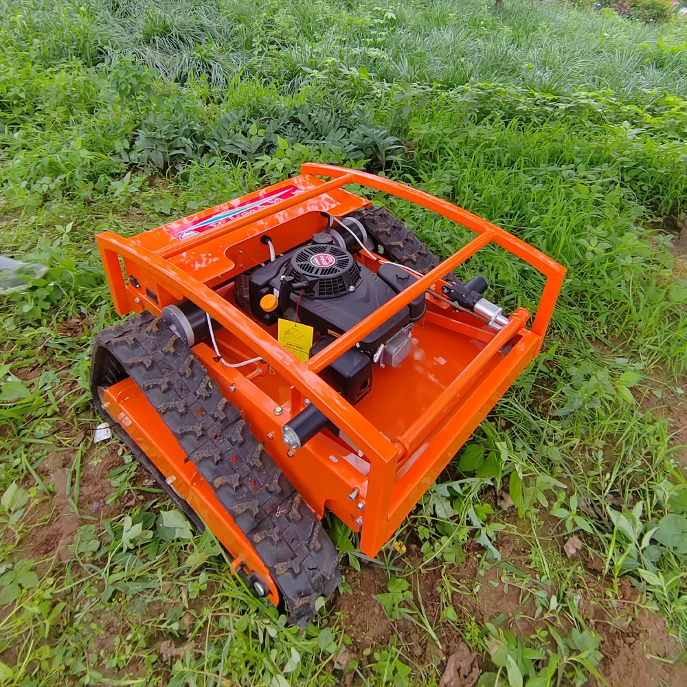 Nhà máy cung cấp nhỏ điều khiển từ xa Crawler máy cắt mini cỏ cắt xăng động cơ máy cắt cỏ để bán