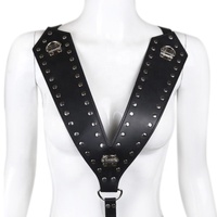 Meilleur prix pour cage de chasteté en cuir, harnais BDSM, vêtements de bondage pour esclave, jouet sexuel pour adultes, vêtements de bondage pour lesbiennes