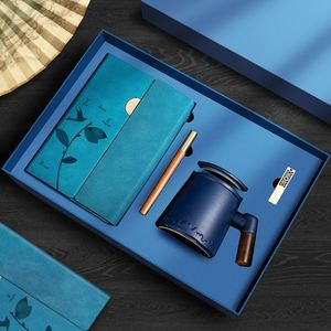 Notebook <b>Gift</b> Box Wenchuang <b>Bookmark</b> Customizable Teachers' Day Souvenir for Elders Featuring 'Forbidden City' Design Leather - Product Image 1