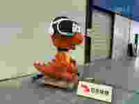 Modèle animatronique télécommandé fabricant de dinosaures de dessin animé modèle animé animatronique électrique lunettes vr dinosaure