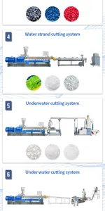Plc 컬러 마스터 배치 과립 지멘스와 트윈 스크류 압출기가있는 플라스틱 펠렛 만들기 기계