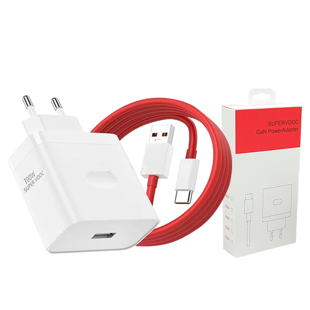 For Oneplus Supervooc 80W Charger US Plug 80W USB Power Adapter Usb Type C Cable for OnePlus 10 9 8 7 7T Pro