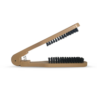 Peigne démêlant professionnel en V, brosse à cheveux double face en nylon, outil de coiffage pliable pour salon et usage domestique, soins capillaires DIY