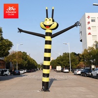 360 Gonflable Fly Sky Guy Marionnette 5m Publicité Danse Tube Dessin Animé Petite Abeille Jaune Air Ciel Flying Dancer