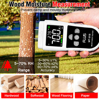 Testeur d'humidité d'hygromètre en bois à deux broches d'affichage LCD numérique professionnel pour l'outil de mesure de test