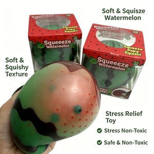 Cute Needoh Watermelon Fidget <b>Toy</b> for Stress Support Sensory Calm and Portable <b>Desk</b> Fun with Soft Squishy Texture Anytime - Product Image 4
