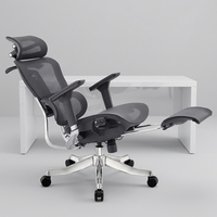 Chaise de bureau en maille durable chaise ergonomique à dossier haut en maille pour ordinateur avec métrage