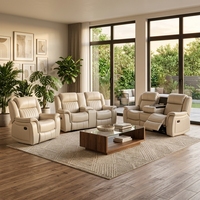 Frank Best Seller Canapé inclinable manuel 3 places zéro gravité avec port Type-C pour villas modernes
