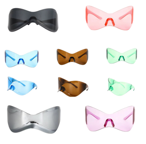 Viviblook Z425AS01 Gafas de Sol Nuevas para Mujer, Estilo Punk, Resistentes al Viento, Retro, para Fiestas, Bares, con Espejo - Product Image 1