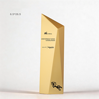 Nouveaux Trophées Créatifs Irréguliers en Résine Or, Argent, Bronze 2026 – Trophée Commémoratif Doré pour Employé Exceptionnel