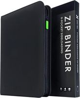 Classeur à chargement par le haut 4/9 poches, capacité 288+ cartes, pour cartes à collectionner et cartes de visite, en PU