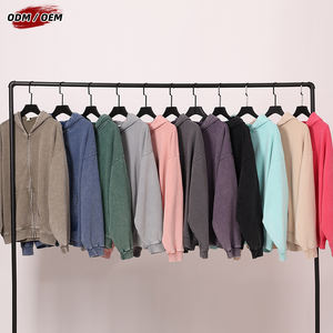 Sudadera con Capucha para Hombre, 430 g/m², 100% Algodón, Cierre YKK, Estilo Batik, Lavado Vintage, para Invierno - Product Image 3