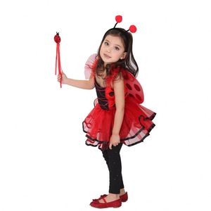 Disfraz de Halloween para Niños, Disfraz de Animal, Ropa para Actuaciones, Vestido de Mariquita con Puntos para Niñas, 4ourcostumes - Product Image 4
