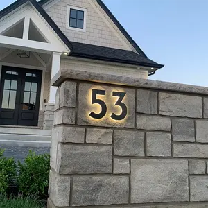 Custom House Number Sign LED Number Box Address Plaque LED Light Box Illuminated House Sign Address Number Sign Door Sign