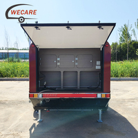 Roulotte de camping Wecare Rooftop Tent avec cuisine extérieure et réservoir d'eau potable de 80L pour SUV et pick-up