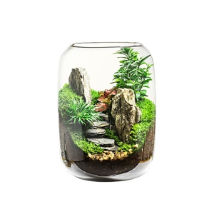 Kit de Terrario de acantilado verde hecho a mano, paisaje marino de resina con musgo preservado, estilo rural, diseño de suelo sin mantenimiento - Product Image 1