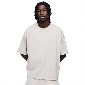 T-shirt pour homme en gros, qualité supérieure, coton, coupe ample oversize avec épaules tombantes, style streetwear délavé soleil - Product Image 6