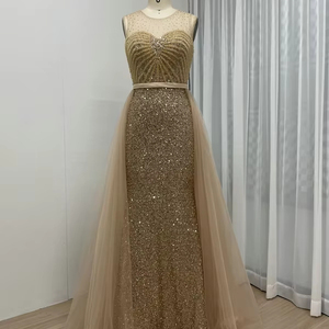 Blue Gold Dress - Mother Bride Party Wear 2025