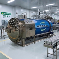 Nouvelle machine de stérilisation automatique pour la production d'aliments en sachet, canettes en aluminium, lait, café, autoclave