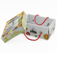 Benutzer definierte bedruckte Papp trage Box Kunststoff griff Personal isierte Obst Geschenk verpackung Landwirtschaft Kissen druck Starre Boxen