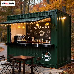 Kiosques de café, bars, restaurants, snacks et chips portables en conteneurs préfabriqués en fibre de verre de luxe - Product Image 1