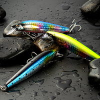JOHNCOO – leurre méné coulant en tungstène artificiel, 105mm, Wobbler à Long lancer, appât artificiel idéal pour la pêche au bar ou au brochet, 17g