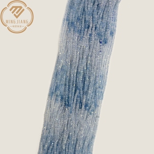 2*2mm Faceted Fine Cut Natural Stone Aquamarine <strong>Bead</strong> Faceted Gem <strong>Bead</strong> Suitable for DIY Bracelet Necklace Jewelry Production - Product Image 1