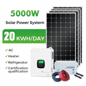 ขายระบบพลังงานแสงอาทิตย์แบบออฟกริด MPPT ราคาขายส่ง 1000W 1500W คลื่นไซน์บริสุทธิ์ พร้อมแบตเตอรี่ในตัว สำหรับใช้ในบ้าน - Product Image 1
