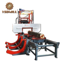 Découpeuse horizontale hydraulique diesel automatique de bois dur de scierie de bande pour le sciage de bois Scies à bois
