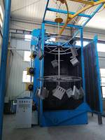Máquina de Granallado Tipo Gancho Personalizada de la Serie Q37 a Precio de Fábrica con Granalla de Acero, Motor PLC y Caja de Cambios para Pulido