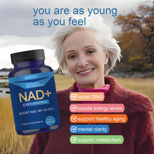 Complément alimentaire NAD+ Resveratrol 120 capsules avec TMG Vitamine B3 Répare l'ADN Augmente le niveau d'énergie Soutient le métabolisme - Product Image 4