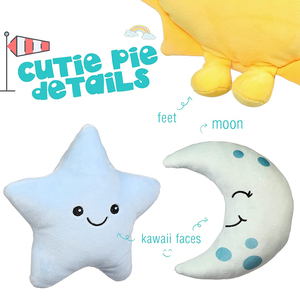 Juego de Almohadas de Felpa Suave Personalizadas, Adorables Diseños de Sol, Estrellas y Luna, Decoración Familiar para Sala de Estar y Dormitorio, Cómodas, de Polipropileno, Regalo Perfecto - Product Image 5
