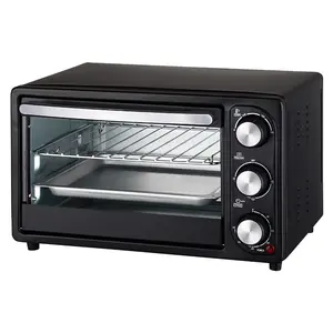 Hoge Kwaliteit Luxe Zwarte Mechanische Controle Drie Lagen Fabriek 1200W Huishouden Slimme Pizza Brood Elektrische Broodrooster Oven