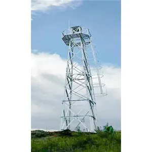 Galvanized Steel Self Supporting Lookout Guard Tower Fire Lookout Tower Observation Lattice Steel Tower