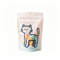 Sachet Doypack Personnalisé Imprimé à Motif Chat avec Fermeture Éclair pour Friandises pour Animaux, Emballage Alimentaire pour Chats et Chiens avec Fenêtre Transparente