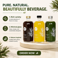 Offre Spéciale – Bouteille en Verre Rond Transparent Vide de 60 ml (2 oz) pour Sirop de Café, Shot Énergétique, Jus de Gingembre, avec Couvercle en Plastique ou en Aluminium