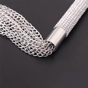 Originele fabrieksdirecte verkoop sekszweep BDSM-spanking zweep seksueel speeltje leren paddle met diamant seksspeeltjes voor volwassen koppels - Product Image 4