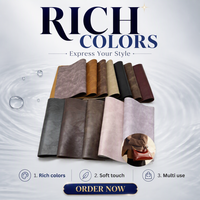 Cuir synthétique PU imperméable de 0,7 mm d'épaisseur avec un design texturé bicolore pour chaussures, sacs, canapés, ceintures, textiles de maison, décoration intérieure