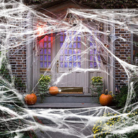 Bar personnalisé maison hantée scène décoration accessoires Halloween toiles d'araignée décoration araignées coton toile d'araignée