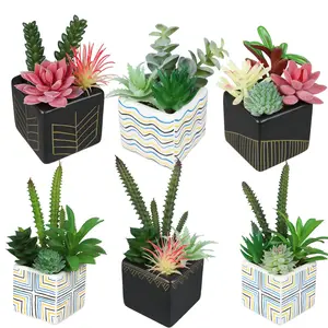 NordicInsシミュレーション小さな鉢植えの植物の装飾リビングルームデスクトップの装飾鉢植えの植物ホーム緑の植物盆栽