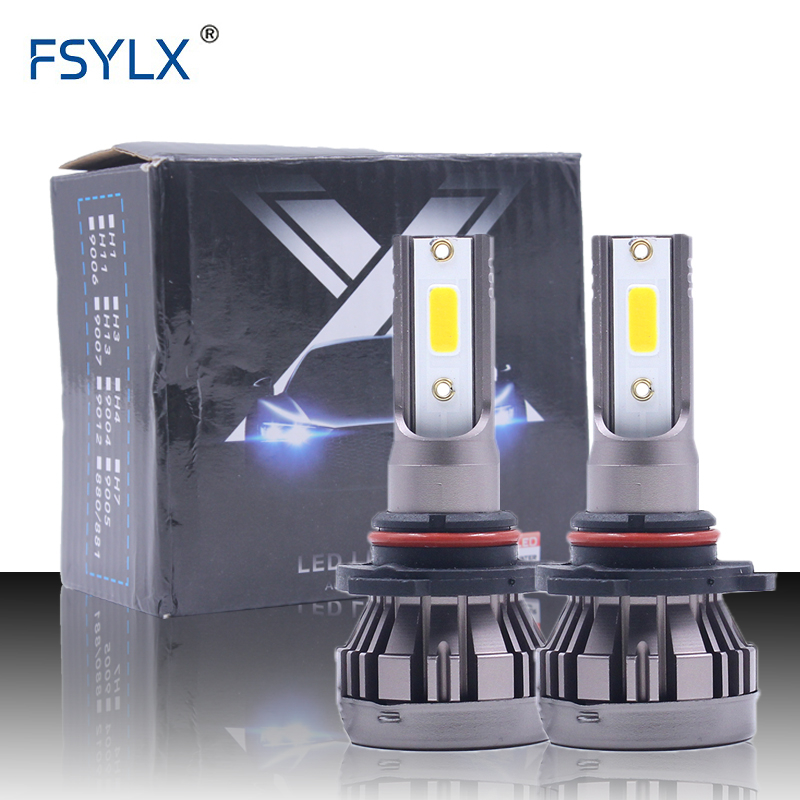 Мини M1 H4 H7 H13 H11 9005 9006 COB светодио дный Туман головной светильник 40W 8000LM автомобиля светодио дный головной светильник s лампы головного туман светильник H1 H4 H7 H11 светодио дный