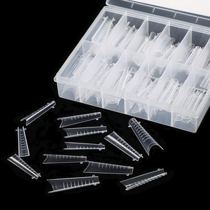 Formes à ongles réutilisables en plastique pour extension de gel, type cercueil long, double forme, pour construction rapide d'ongles en acrylique, pour manucure en salon - Product Image 6