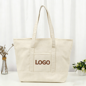 Sacs de shopping personnalisés en gros, sacs fourre-tout rigides en <span class=keywords><strong>toile</strong></span> de coton vierges, promotionnels, réutilisables, personnalisables avec logo imprimé - Product Image 4