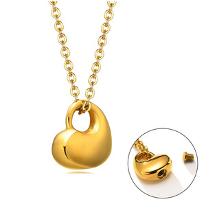 Kalung Rantai Novirassine untuk Abu Jenazah, Berbagai Warna, Liontin Hati, Baja Anti Karat, Perhiasan Kenangan Kremasi untuk Pria Wanita - Product Image 4